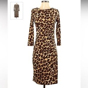 💕 jennifer Lopez Size L Leopard Dress